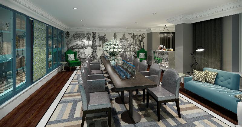 The Ampersand Hotel - Small Luxury Hotels Of The World London Exterior foto 3D rendering of a dining room